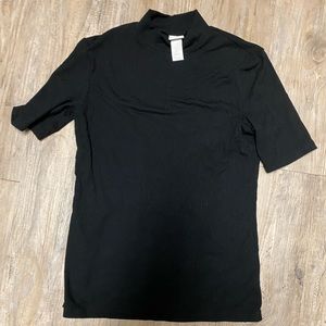 High neck basic black tee! H&M size small!